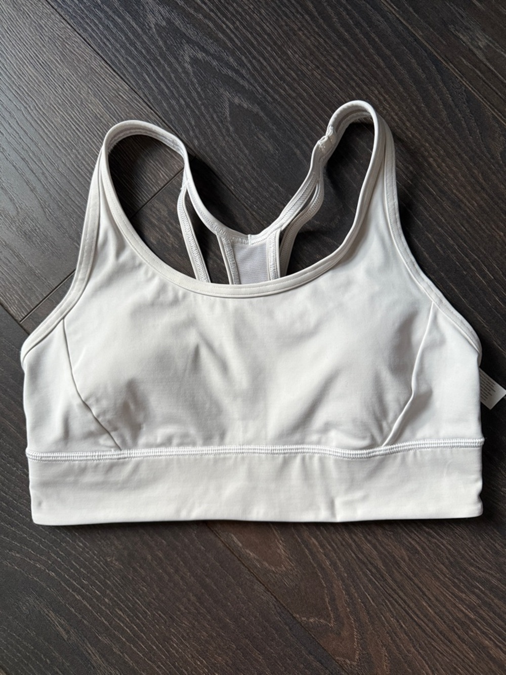 Lululemon Mesh Back Long Line Train Bra - White
